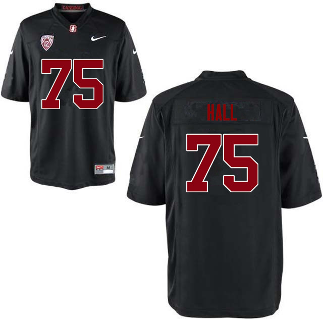 Men Stanford Cardinal #75 A.T. Hall College Football Jerseys Sale-Black